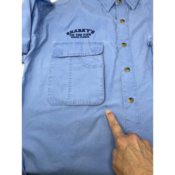 Hook & Tackle Outfitters Technical Fishing Gear Sharky's On the Pier Men's shirt - Picture 8 of 16
